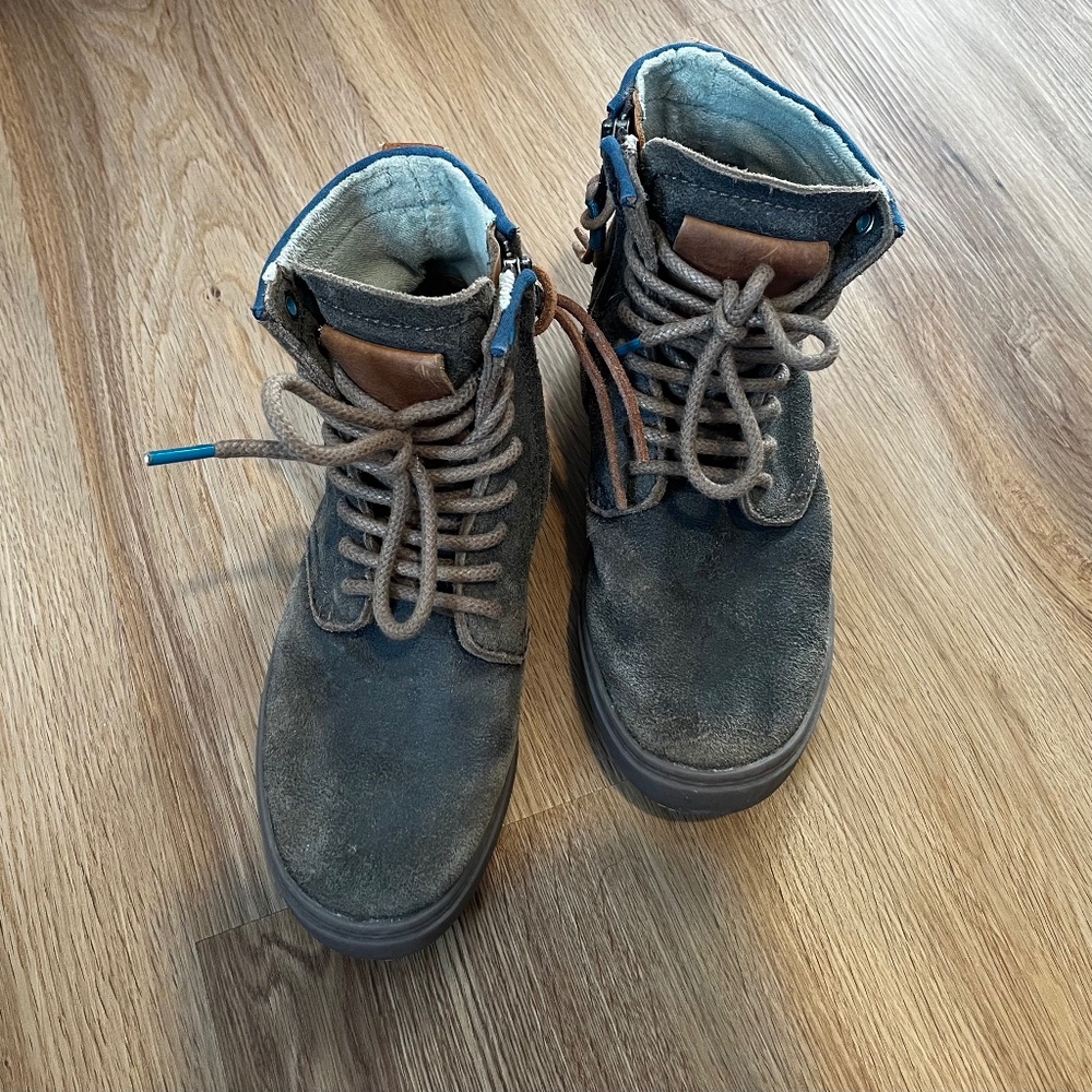 Satorisan Green Hilda Lace Up Suede Crone Ankle Boot